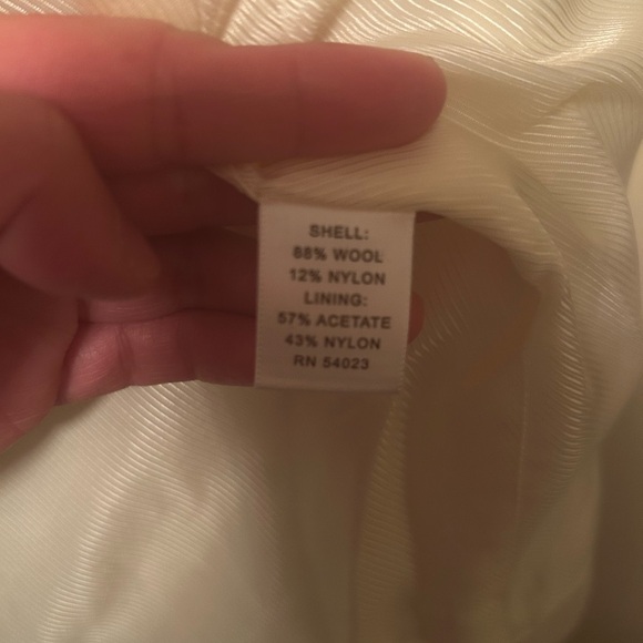 NWT Banana Republic Wool-blend Peacoat XS Off White - Picture 9 of 9